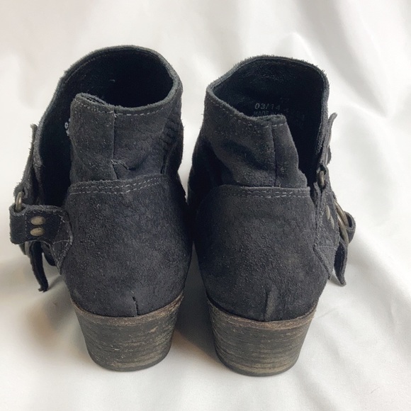 Free People Tortuga black boho snakeskin ankle booties size EU37 - Picture 9 of 14